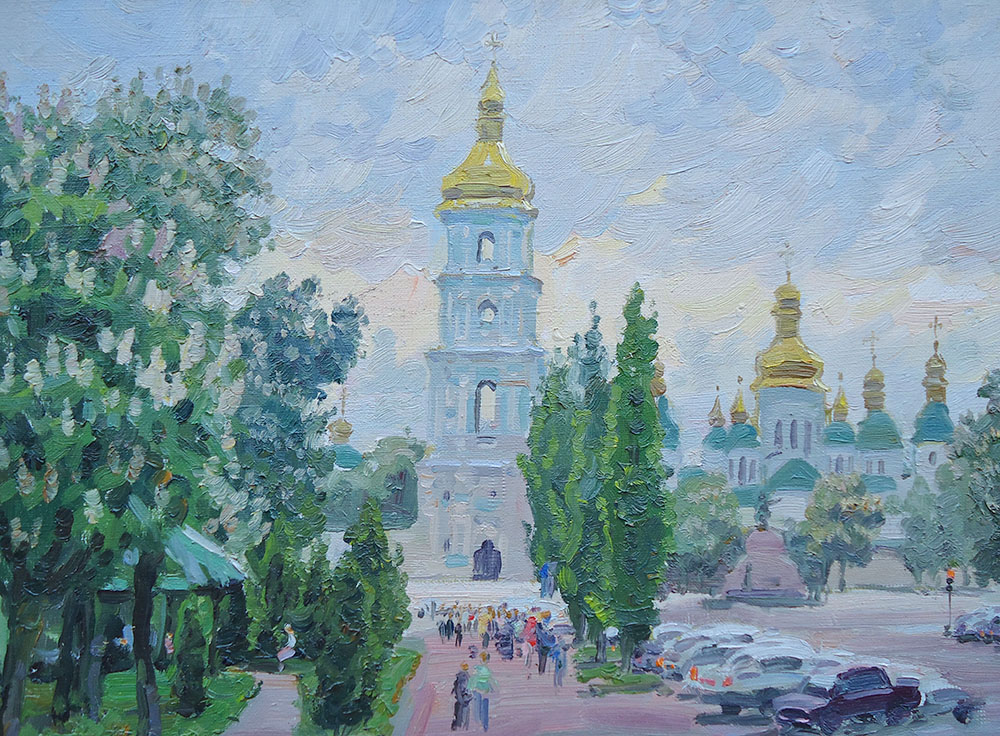 «Знову цвітуть каштани». 2009. Полотно, олія